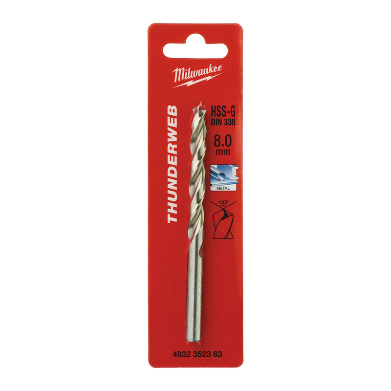 Milwaukee metaalboor HSS-G Thunderweb 8x117mm