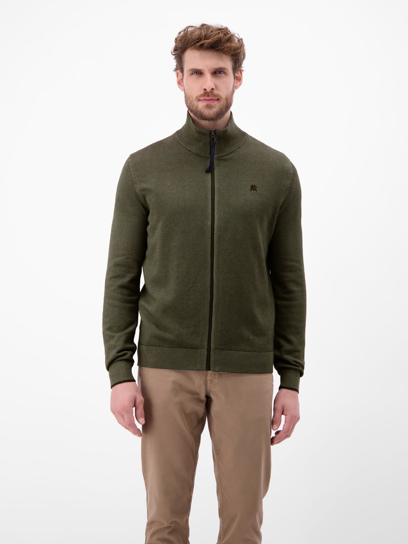Melange-Strickjacke für Herren