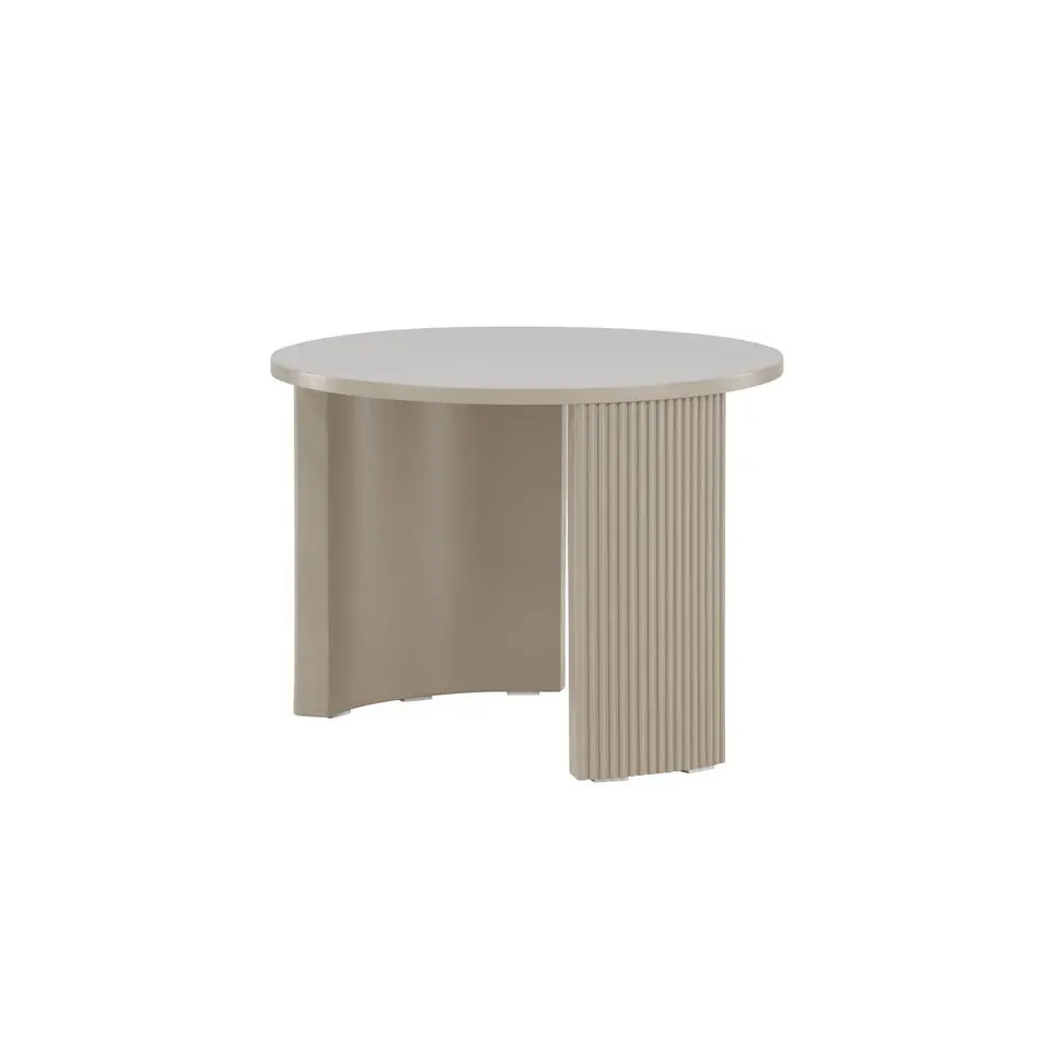 Salontafel Rond - Beige MDF - 60x60x45cm - Bristol