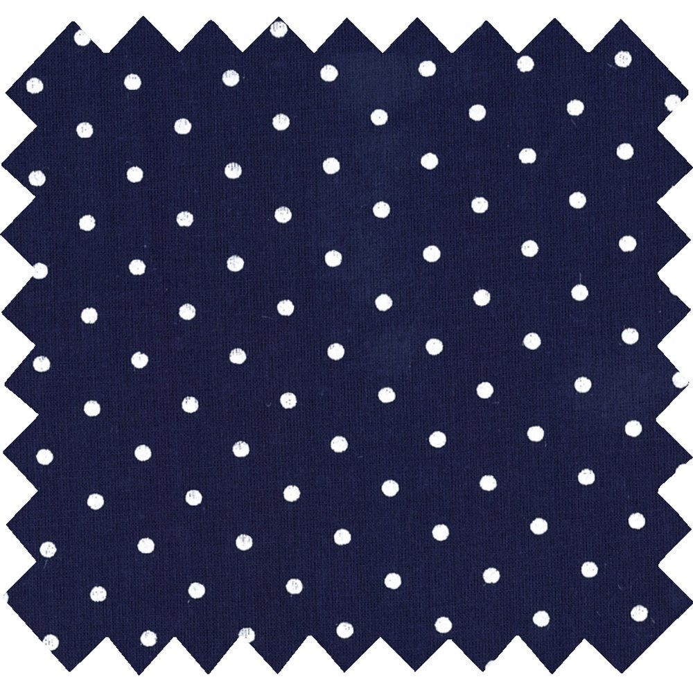 Coupon Tissu 50 Cm Pois Marine