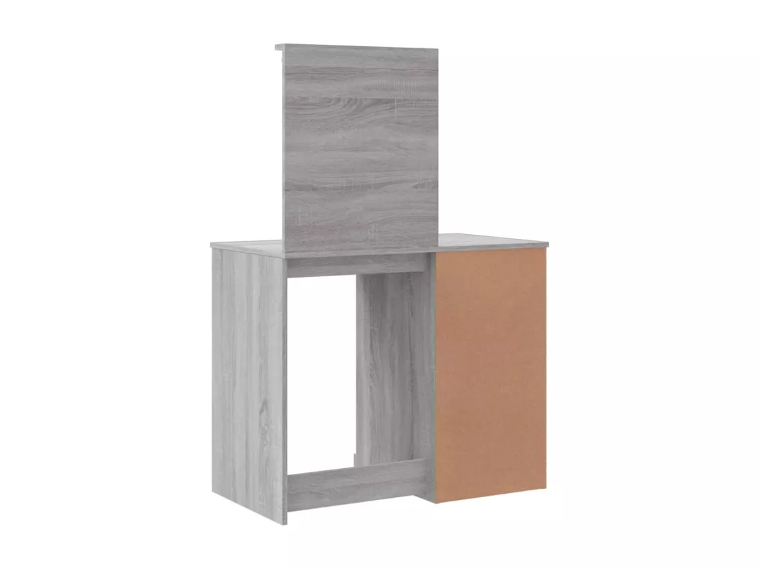 Coiffeuse avec lumières LED sonoma gris 90x42x132,5 cm