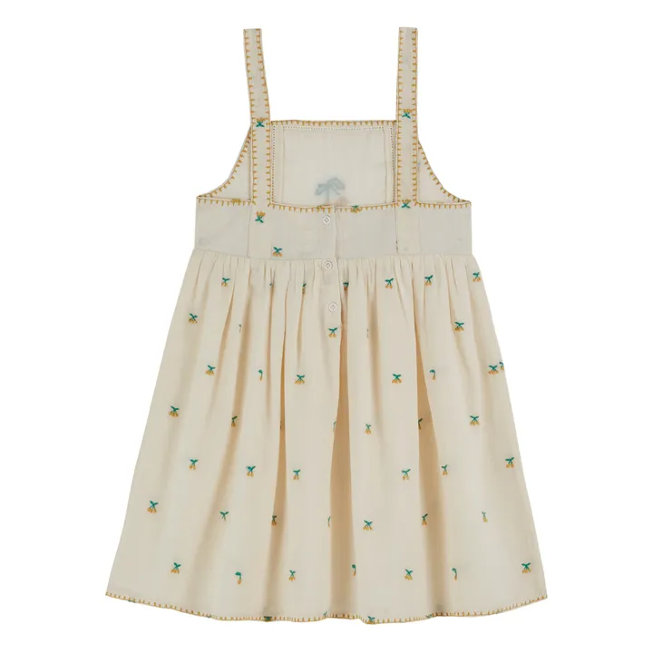 Emile et Ida Robe Bretelles Cerises | Ecru
