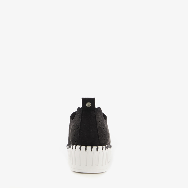 Hush Puppies dames instappers perforaties zwart