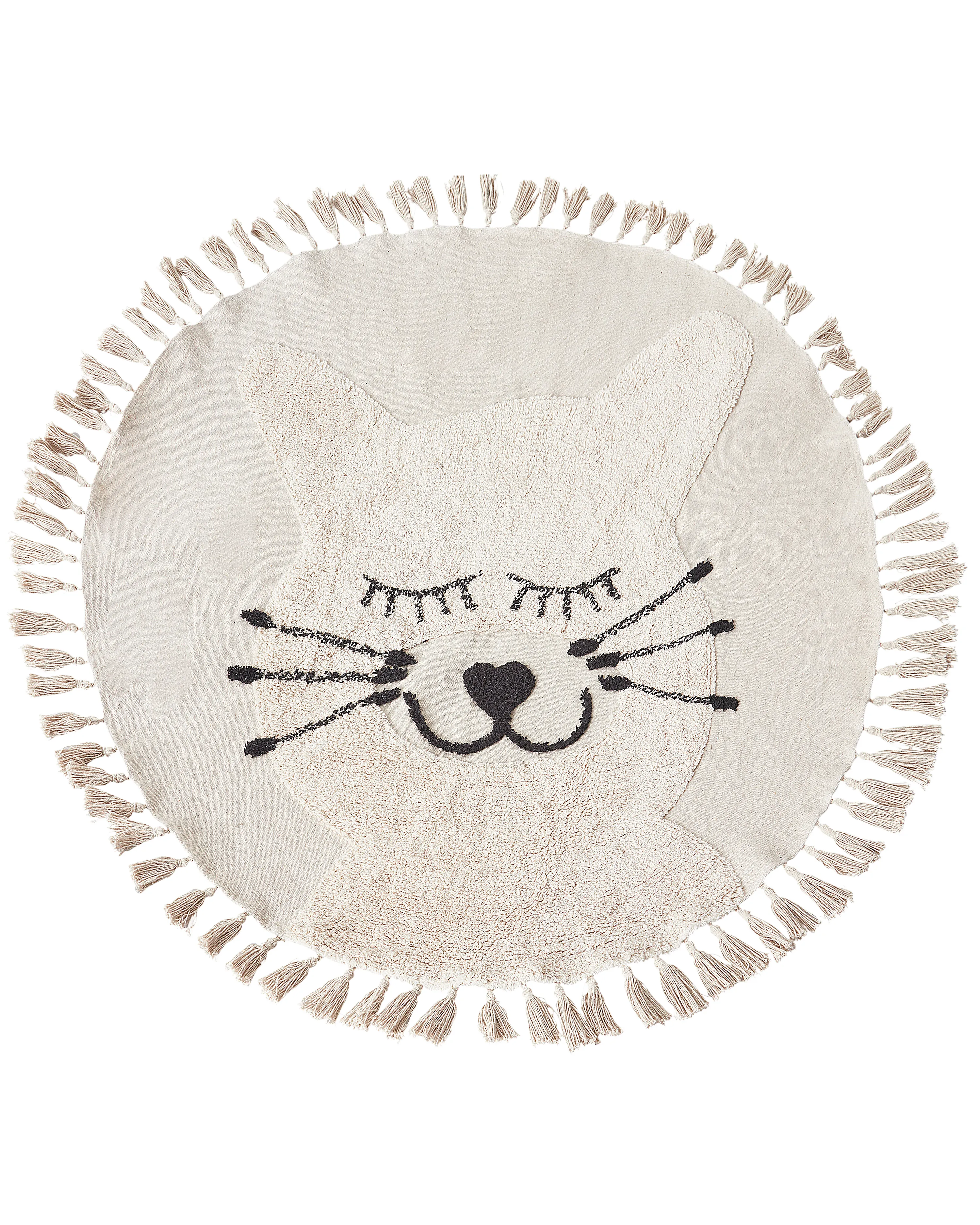 Kindervloerkleed ETSERI Beige ø 120 cm Katoen