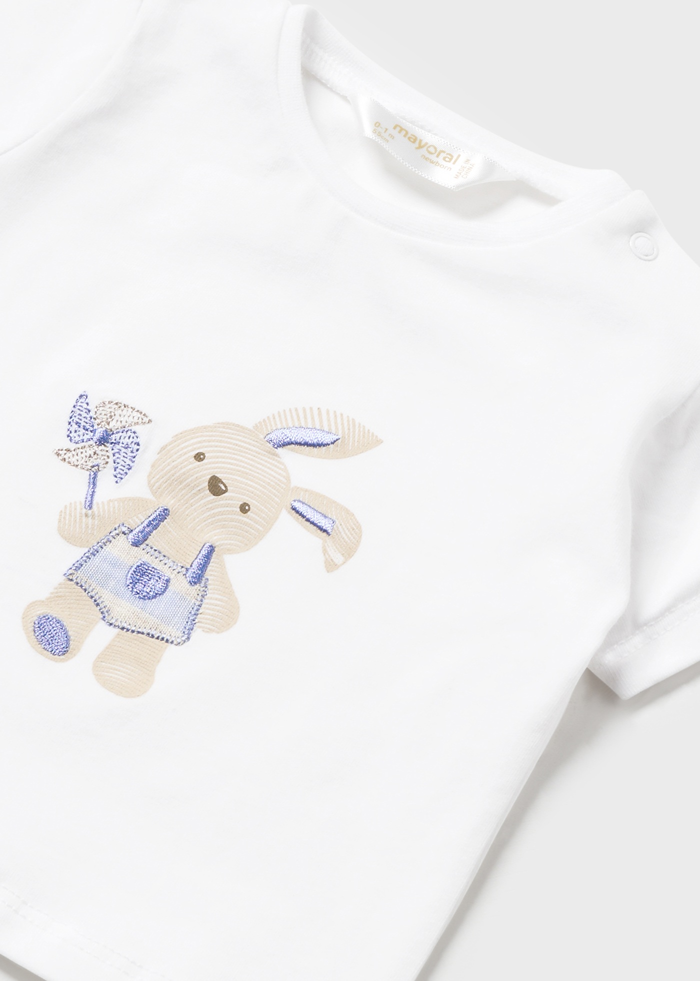 Conjunto de duas peças Better Cotton para recém-nascidos, branco