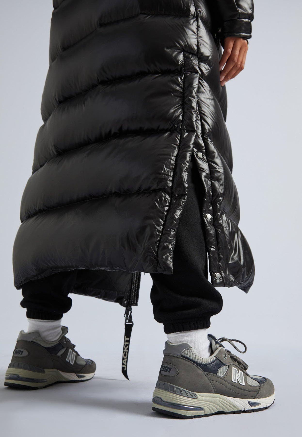 EZ Slick Puffer Ultra Long Dame Black