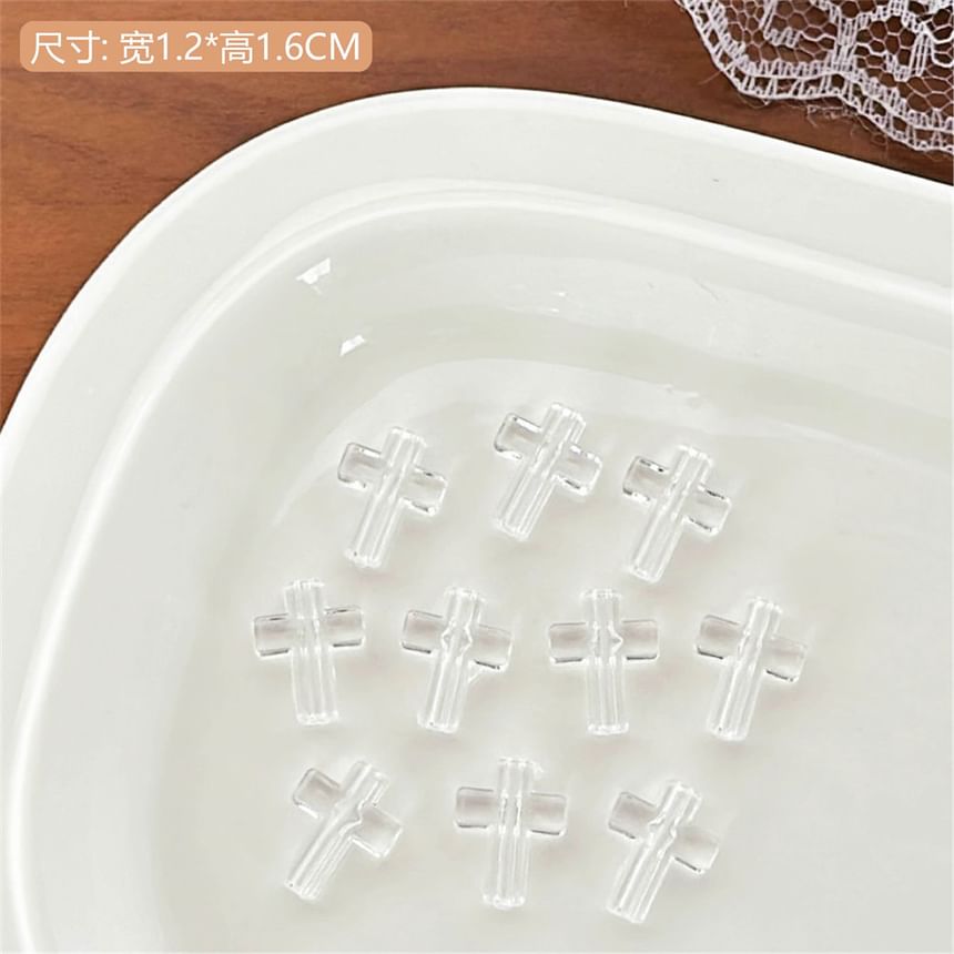 Tuhat - Set van 10: Kruis plastic DIY kaarthouder decoratie
