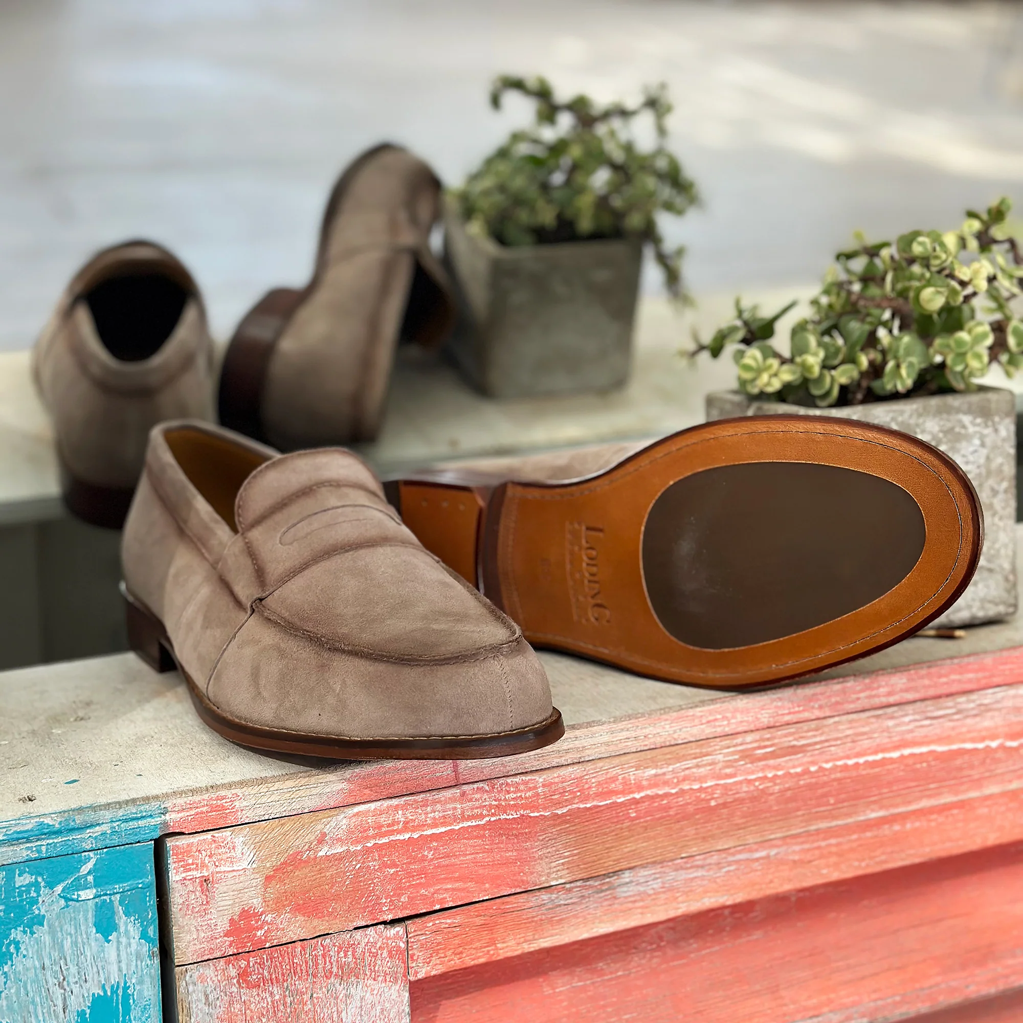 Mocassin beige veau velours Arizona 1006