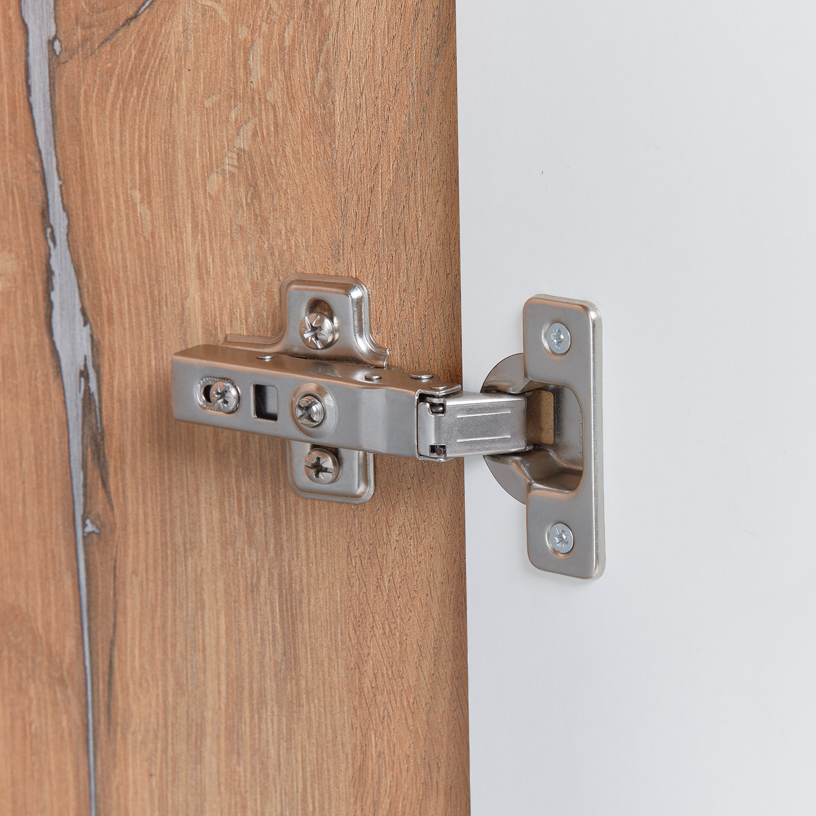 Luca Bessoni Highboardvitrine AURIS - weiß-Flagstaff Eiche - 95 cm