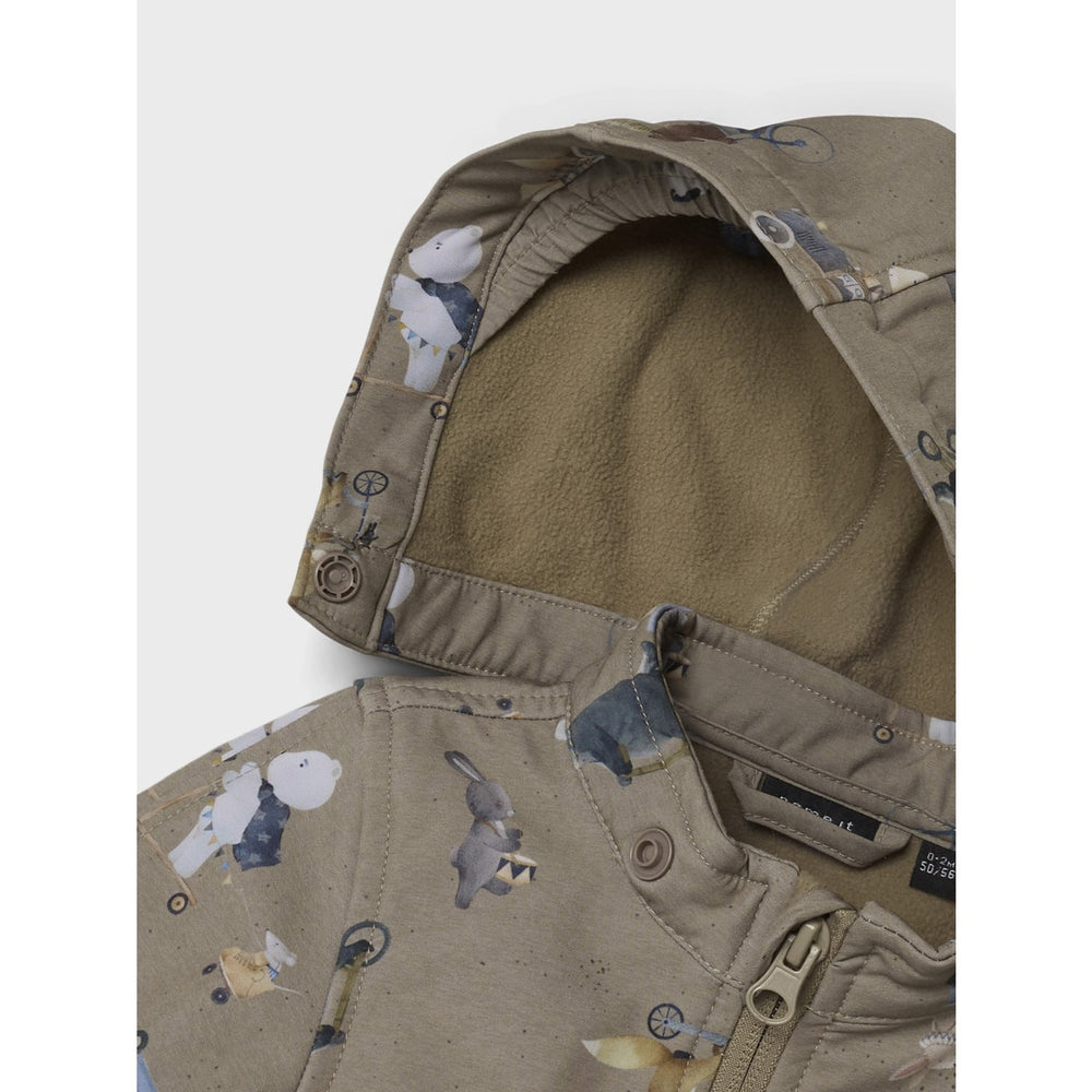 Køb Name It Silver Mink Go Nbnalfa08 Softshell Dragt Aop Fo