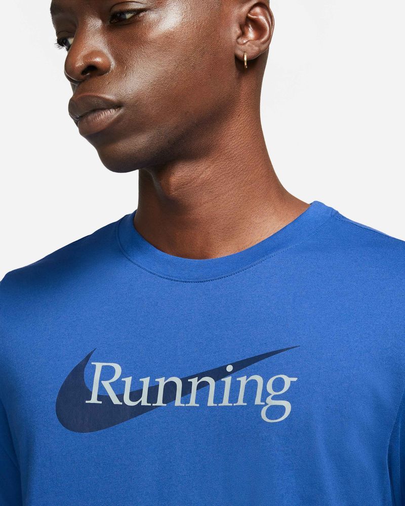 T-shirt de running Nike Dri-FIT Bleu pour homme