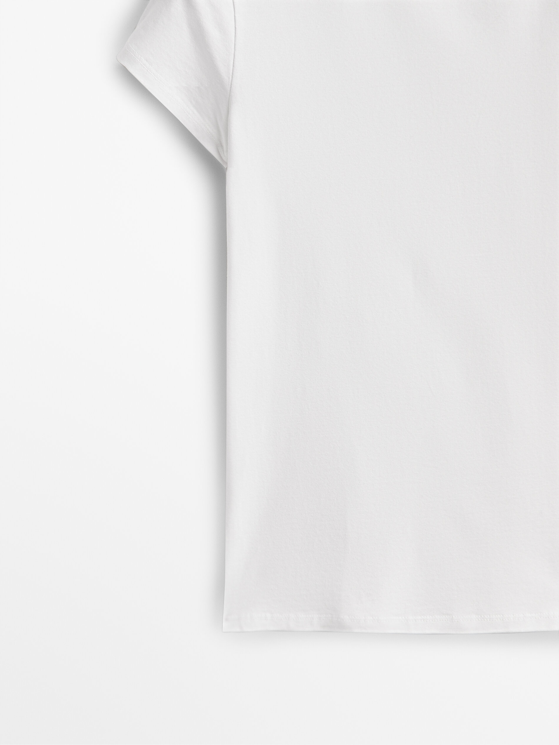 Camisa básica de algodão - BRANCA