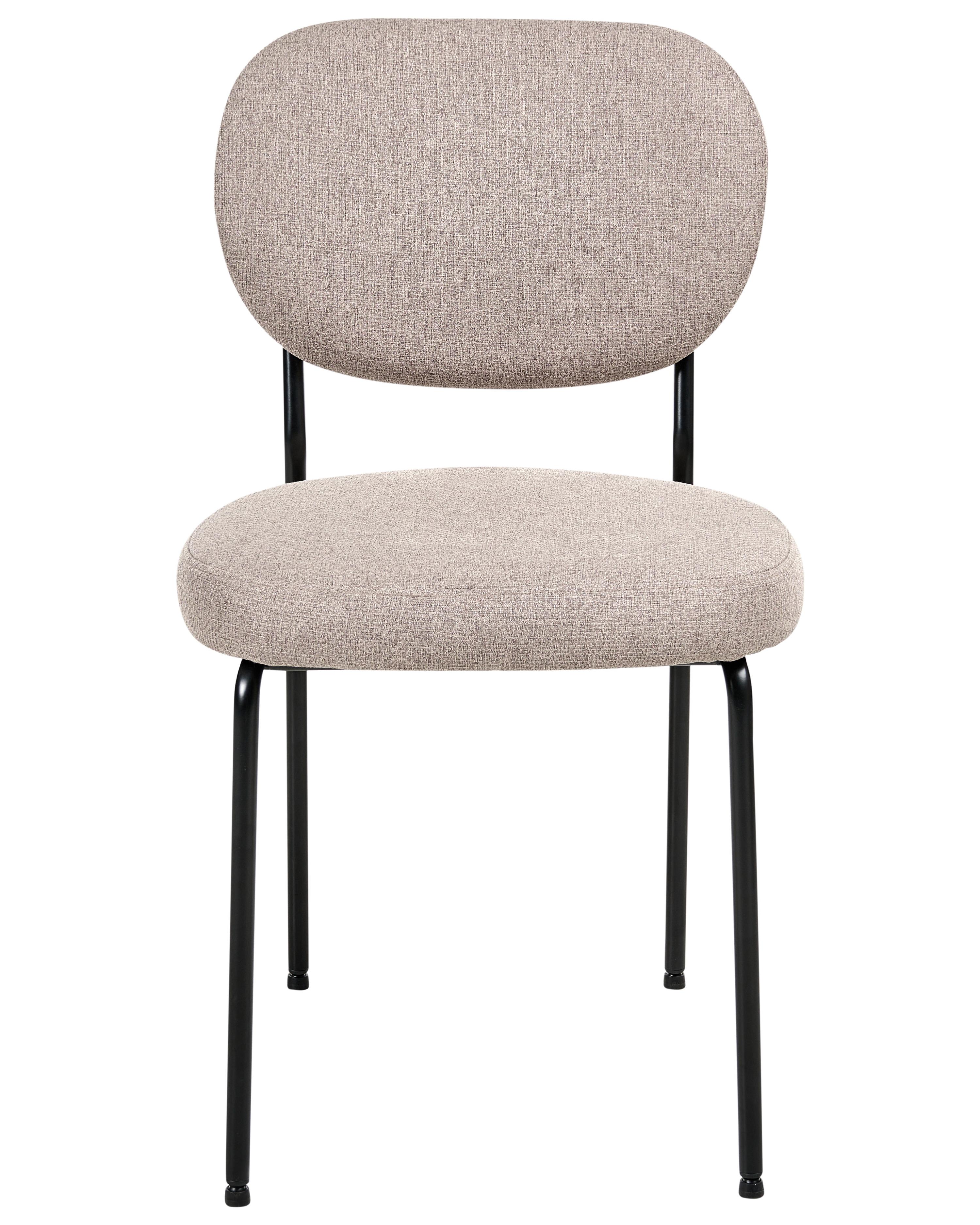 Set van 2 eetkamerstoelen LOLETA Stof Lichtbruin