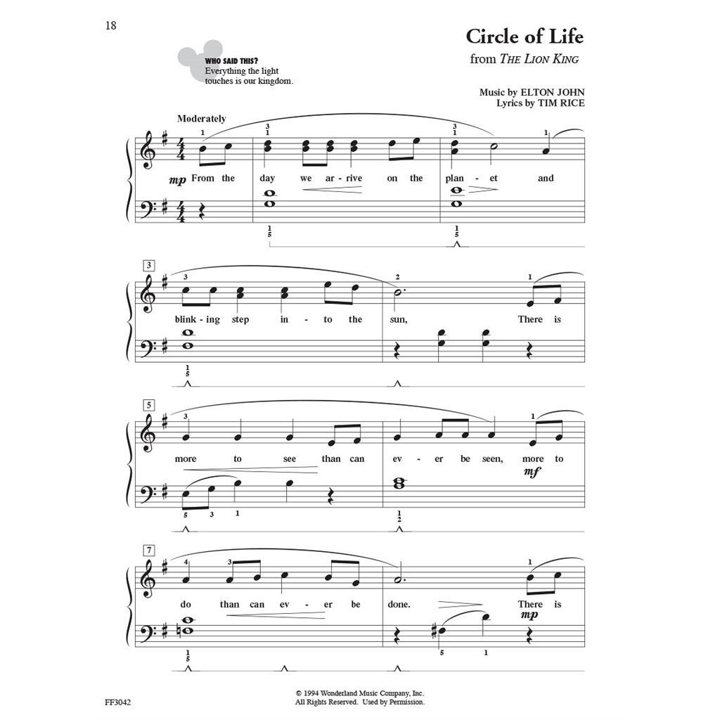 Hal Leonard ChordTime Piano Disney Level 2B