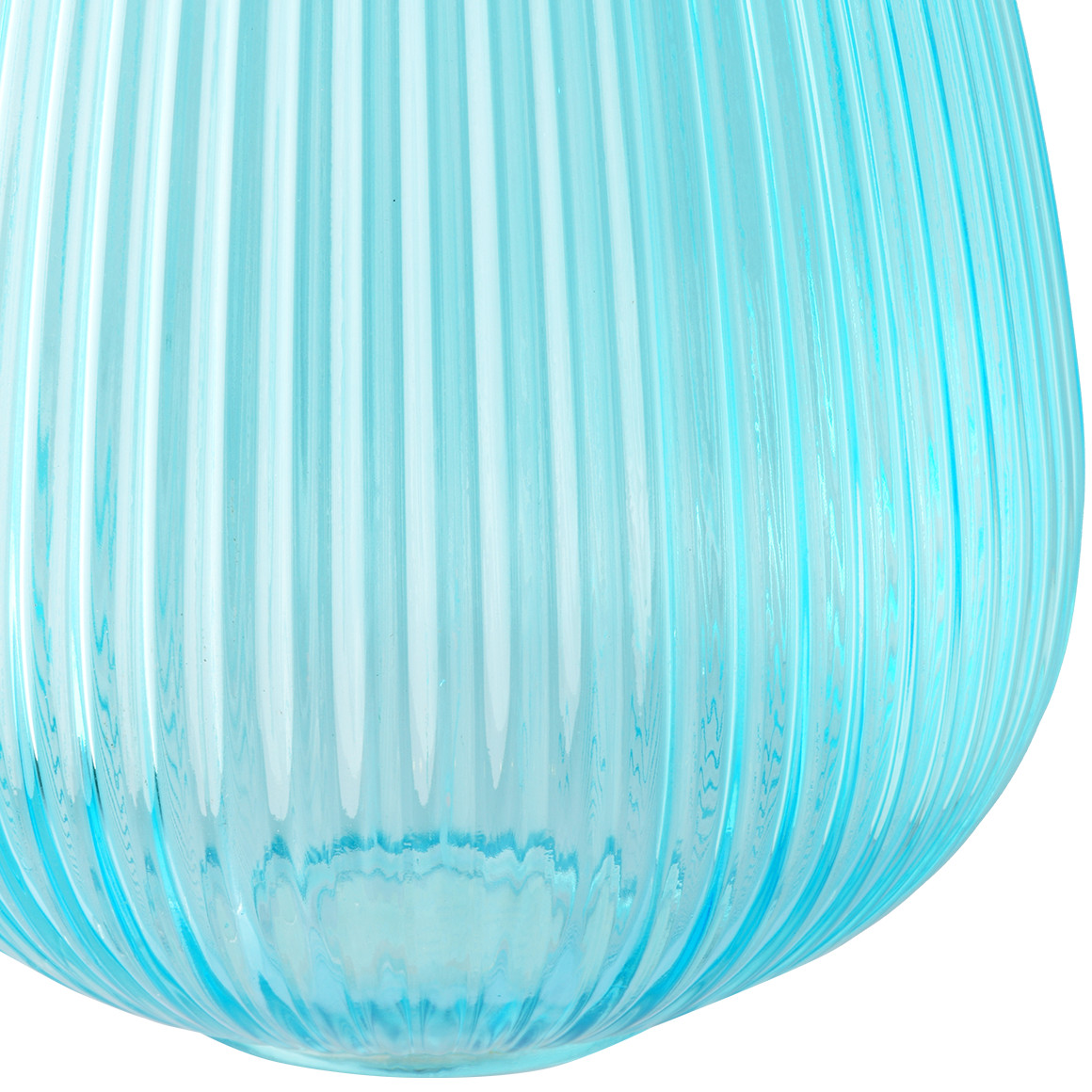 My Home Große Vase in geriffelter Optik türkis