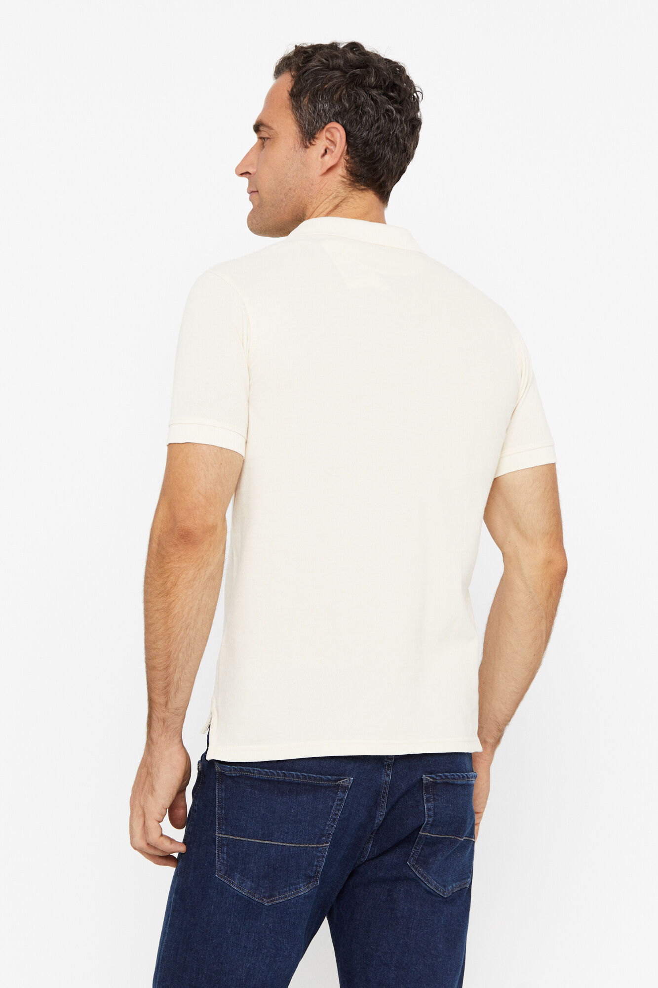 Polo piqué com logo - Bege
