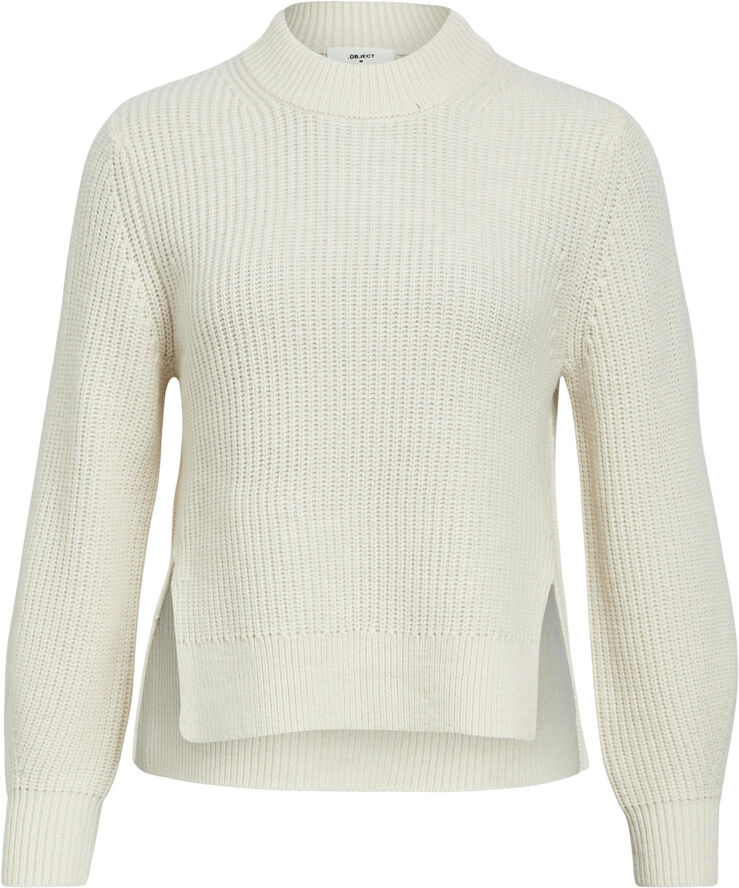 Object OBJTOPAS OZ L/S KNIT PULLOVER CC1 A White sand