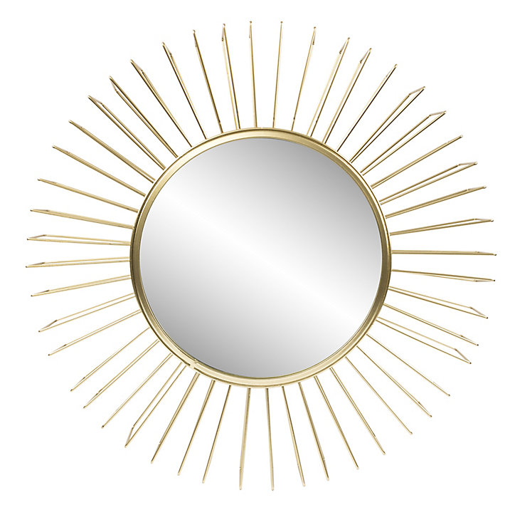 Miroir Hélios design doré Ø47cm Brio