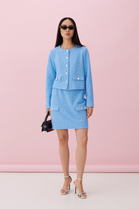 Vila blauwe dames blazer
