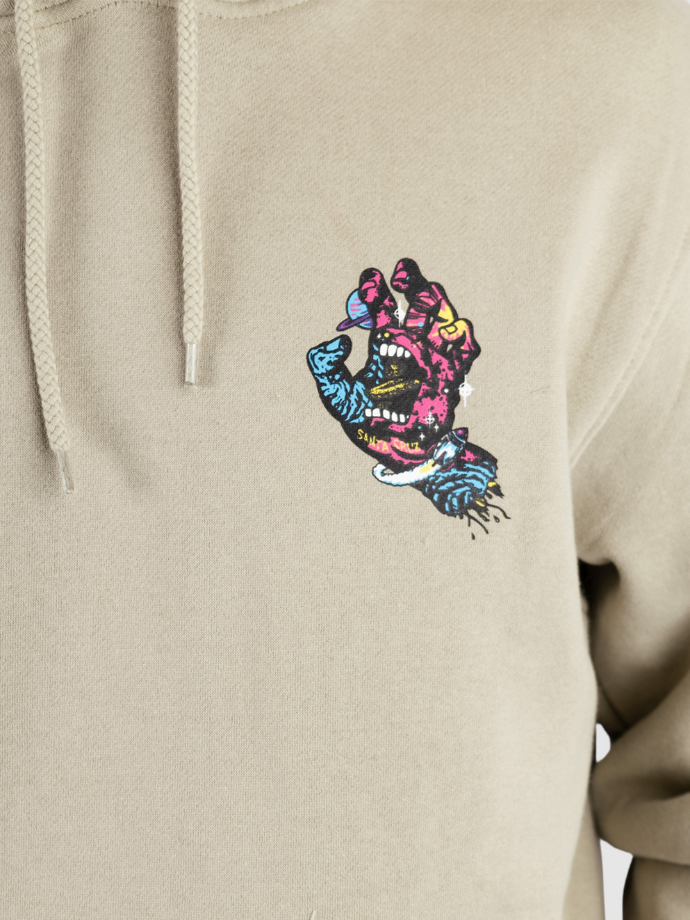 Santa Cruz Space Hand Hoodie stone grey