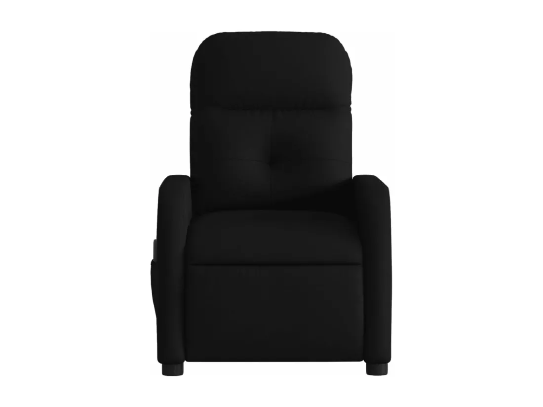 Fauteuil massant inclinable électrique Noir Tissu