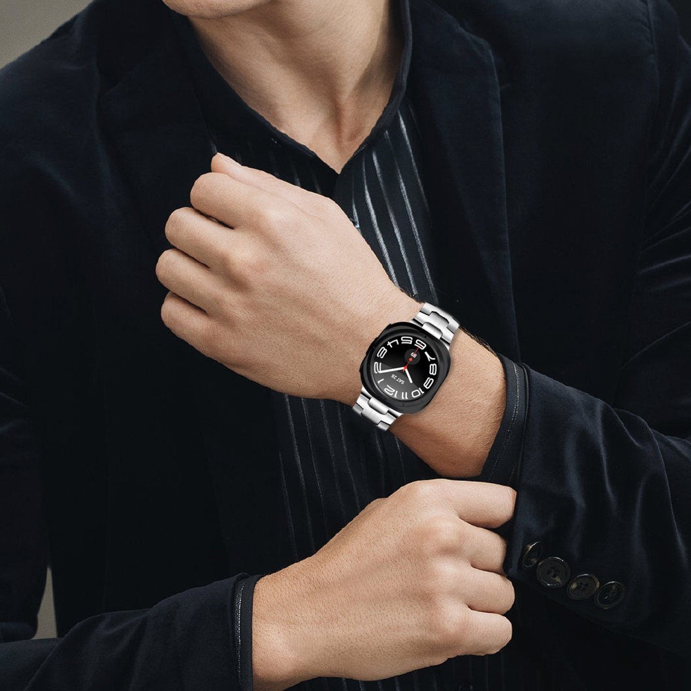 Samsung Galaxy Watch Ultra (47mm) Edelstahl Armband mit Faltschliesse - Silber