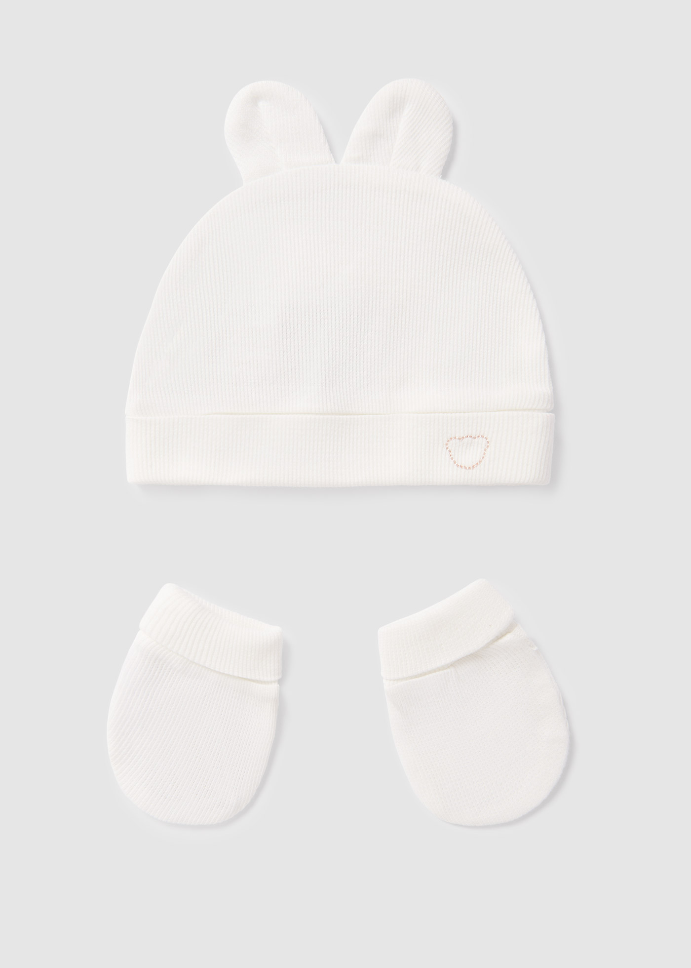 Conjunto de gorro e luvas para bebê Better Cotton