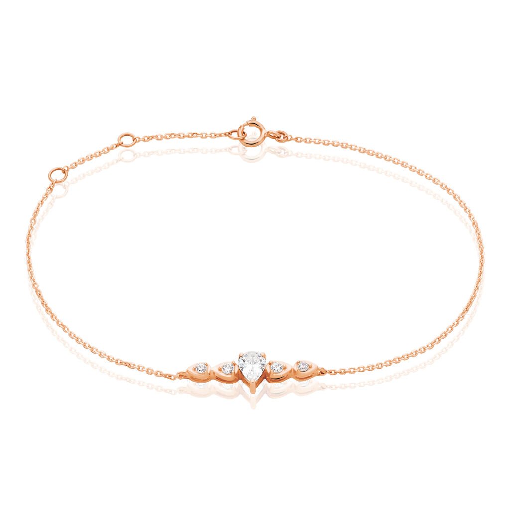 Bracelet Alisonne Or Rose Oxyde De Zirconium