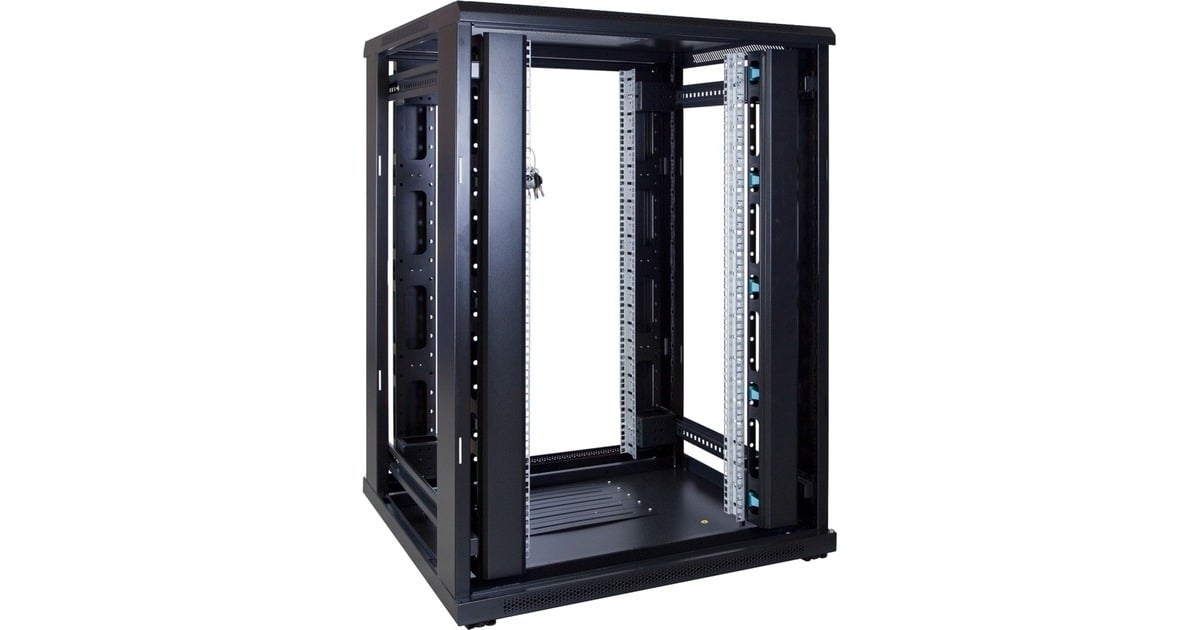 DSI22U serverkast met glazen deur - DS8822 server rack  (Zwart, 800 x 1000 x 1200mm)
