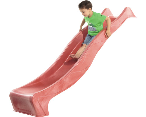 Kinderglijbaan, glijbaan zonder frame, axi Sky230 glijbaan met wateraansluiting, rood kunststof