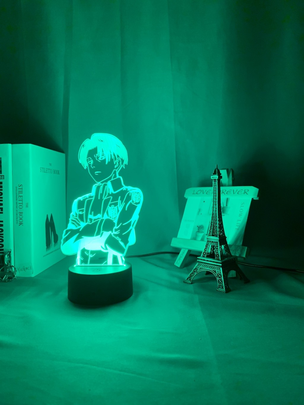 3D Anime LED Acryl Lampe Nachtlicht USB Deko Lampe mit Touch Schalter - Levi