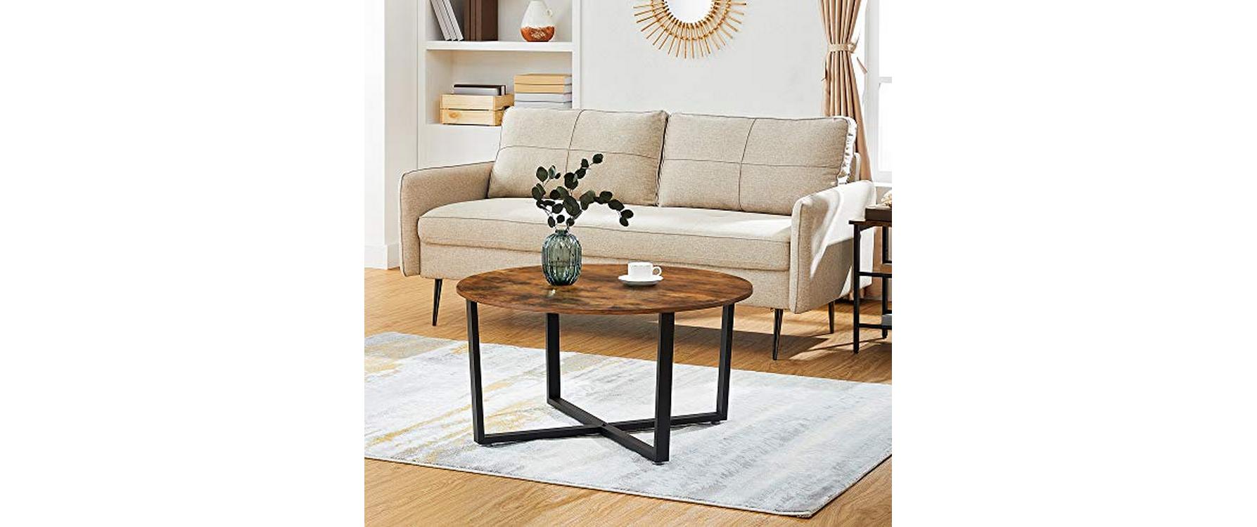 Couchtisch 88 x 47 cm, Braun/Schwarz<br>Sofatisch