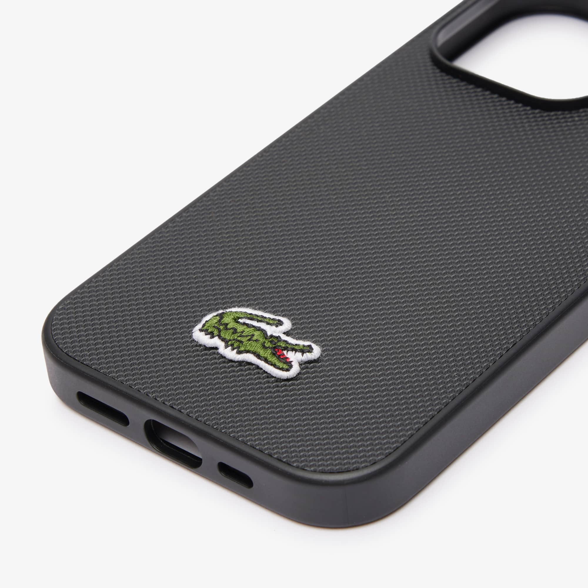 Coque iPhone 14 Pro effet petit piqué Coques iPhone - Noir - Lacoste - Unisex