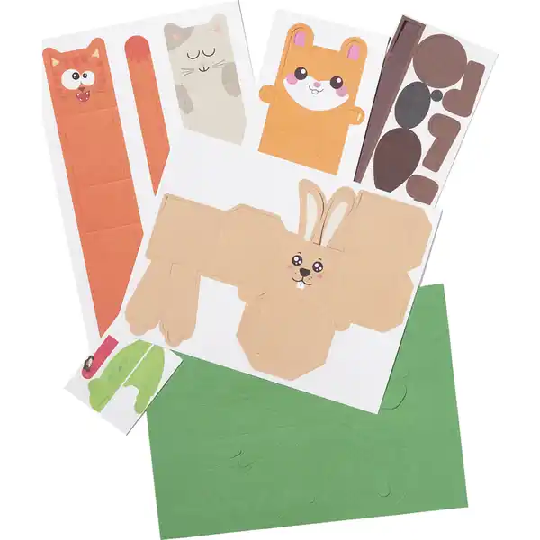 Papierbastelset im Koffer Tiere