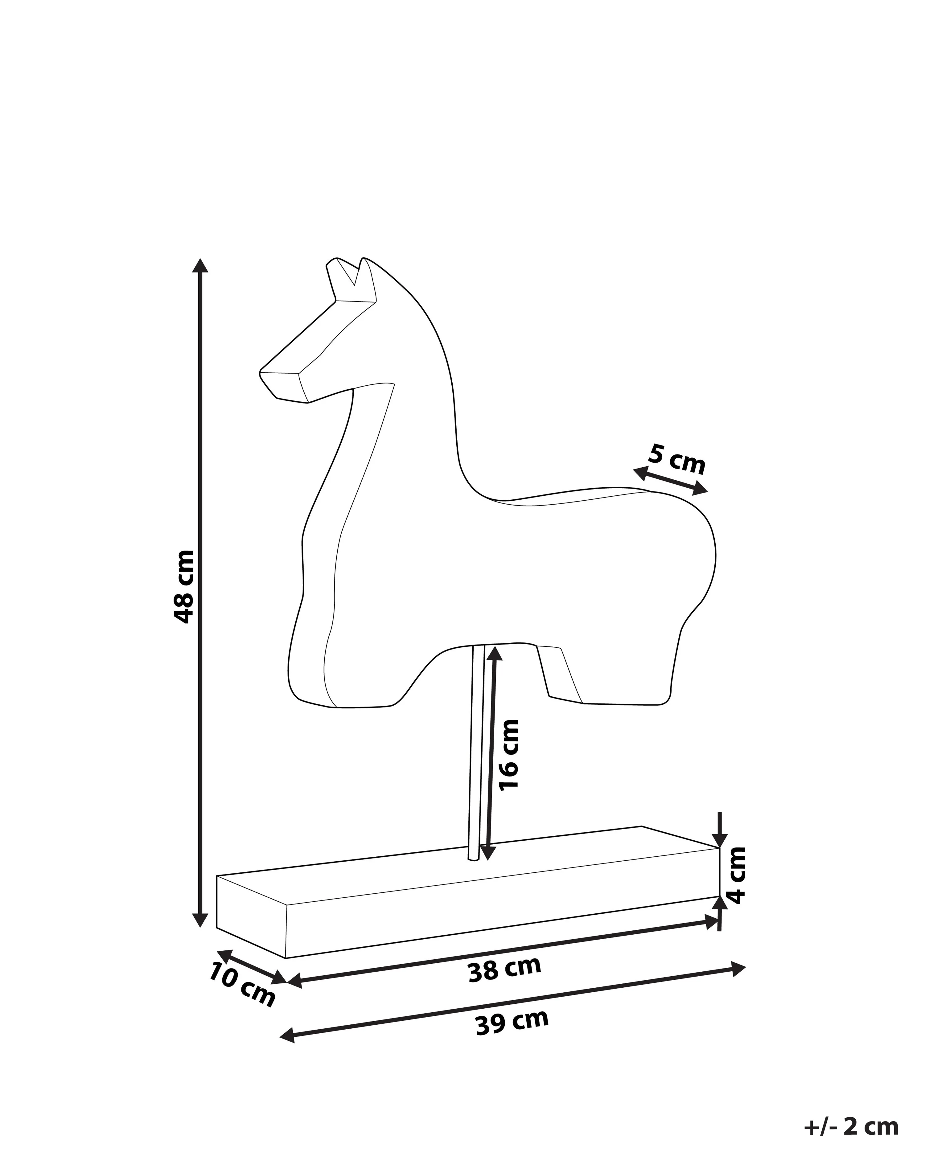 Figuur Paard COLIMA Paulowniahout Lichtbruin