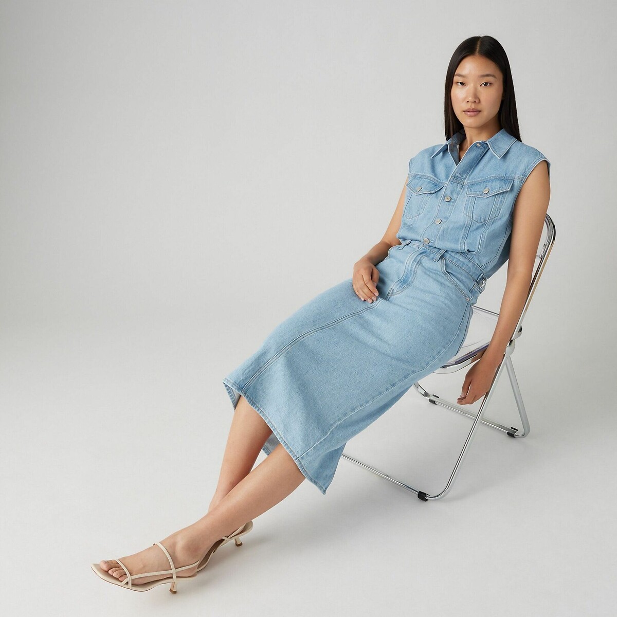 Vestido jeans sem mangas da Levi's