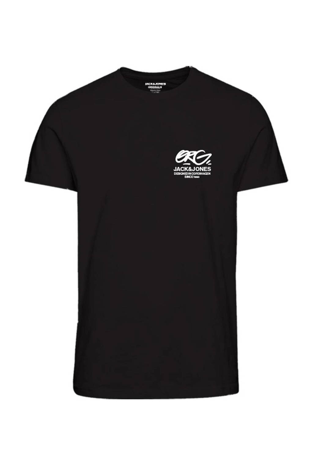 JACK & JONES T-shirt JORARUBA met backprint zwart