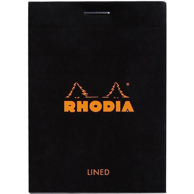 Bloc agrafé N°11 A7 80 feuilles lignées 80 g. - Noir