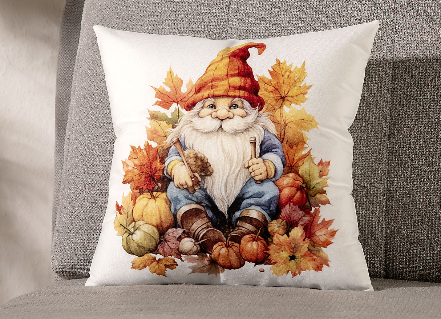 Herbstliche Kissenbezüge in Samtoptik