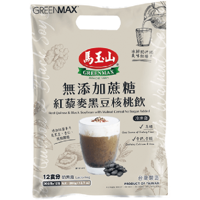 Greenmax Rode Quina & Zwarte Sojabonen met Walnootgraangewas 12x30g