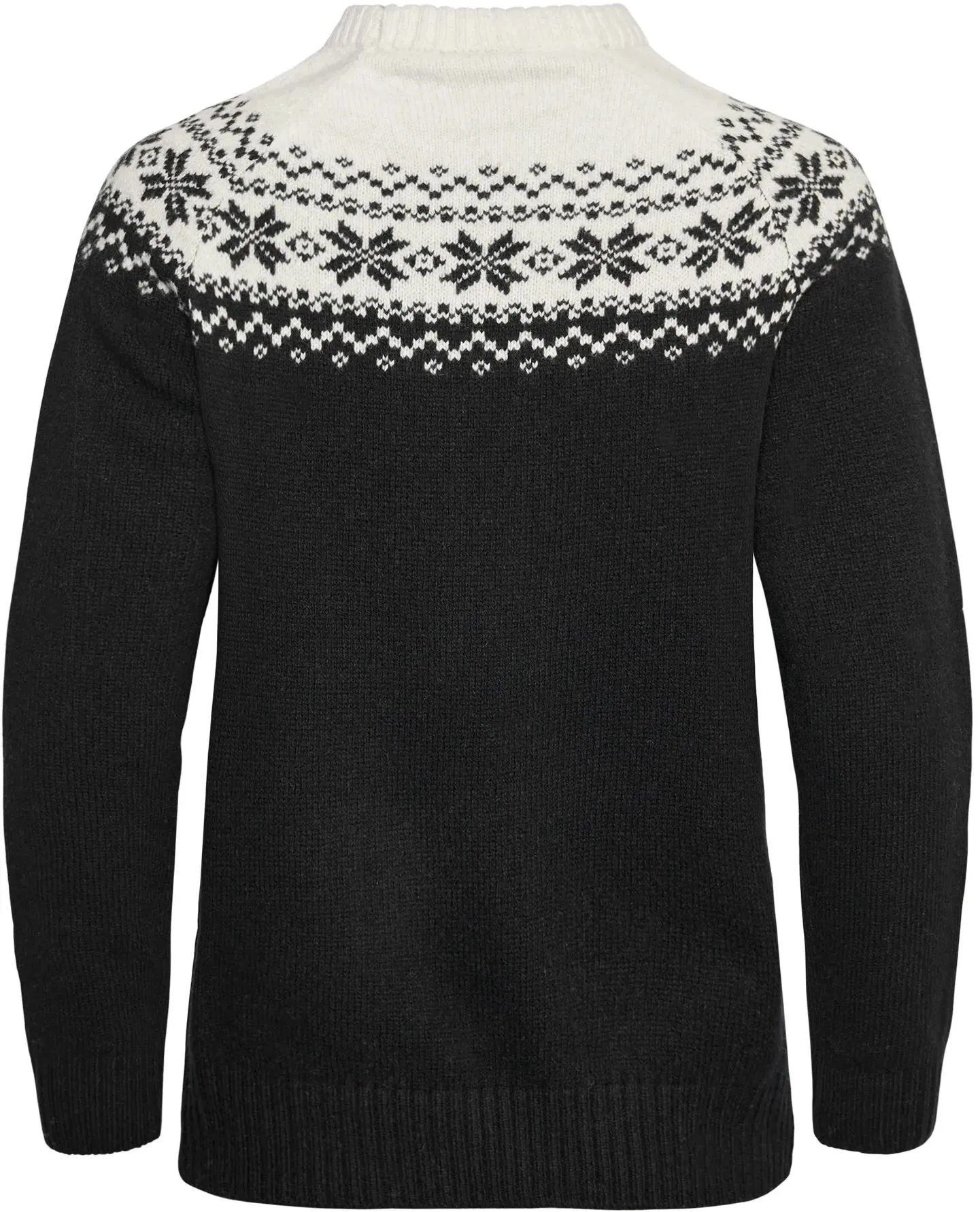 Gridarmor Women’s Snøkrystall Round Neck Ullgenser Black/White