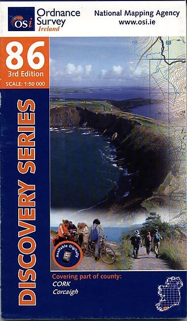 ORDNANCE SURVEY - 86 CORK IRLANDE 1 50 000