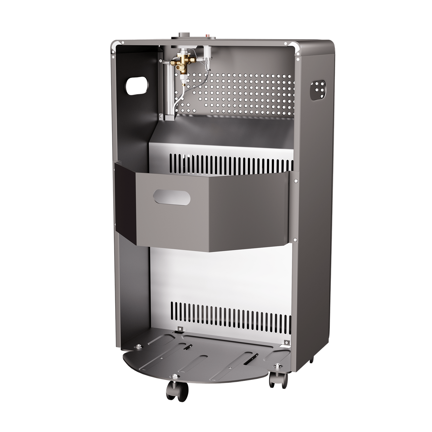 TroniTechnik® Gasheizer Gasheizofen Heizstrahler 4,2 kW Gas Heizung inkl. Gasdruckregler & Gasschlauch 3 Heizstufen 4200W