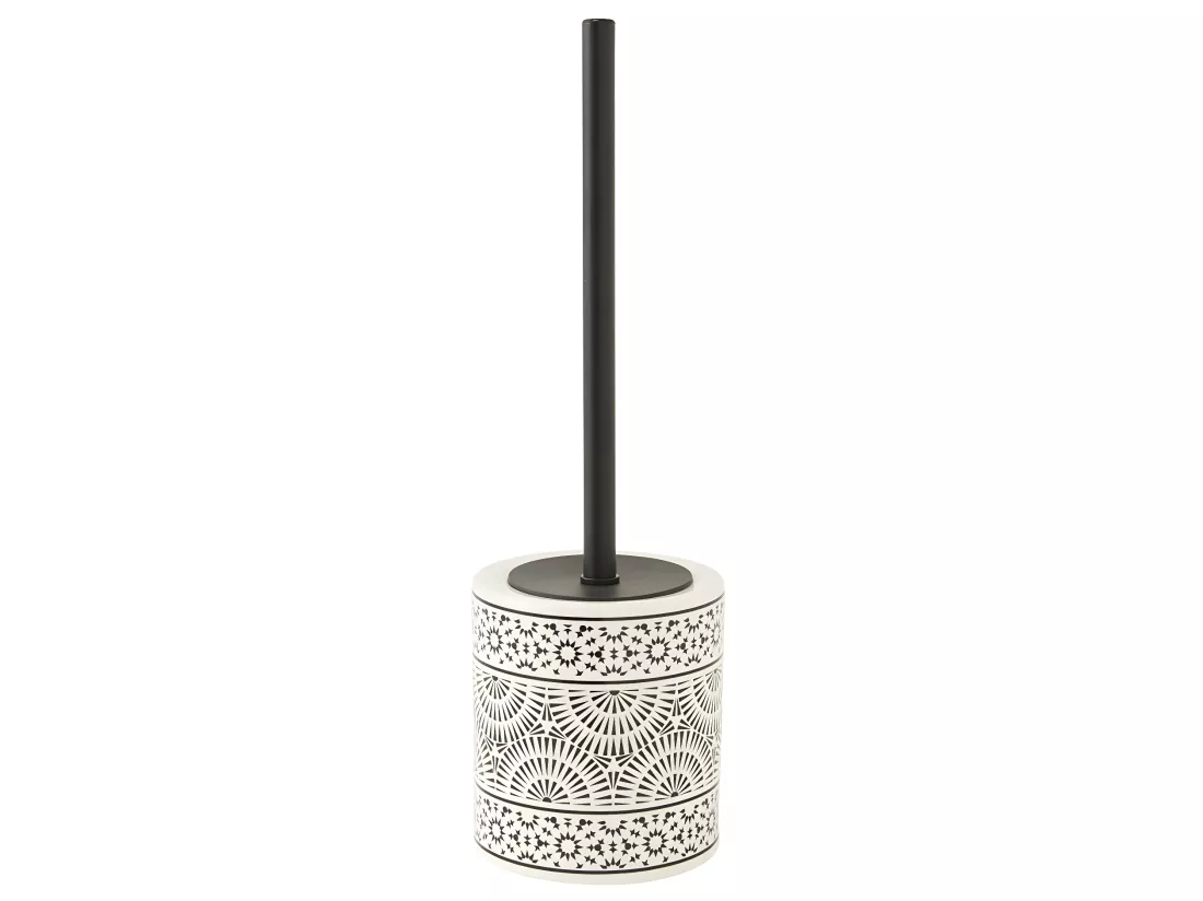 Brosse WC en porcelaine motif ethnique