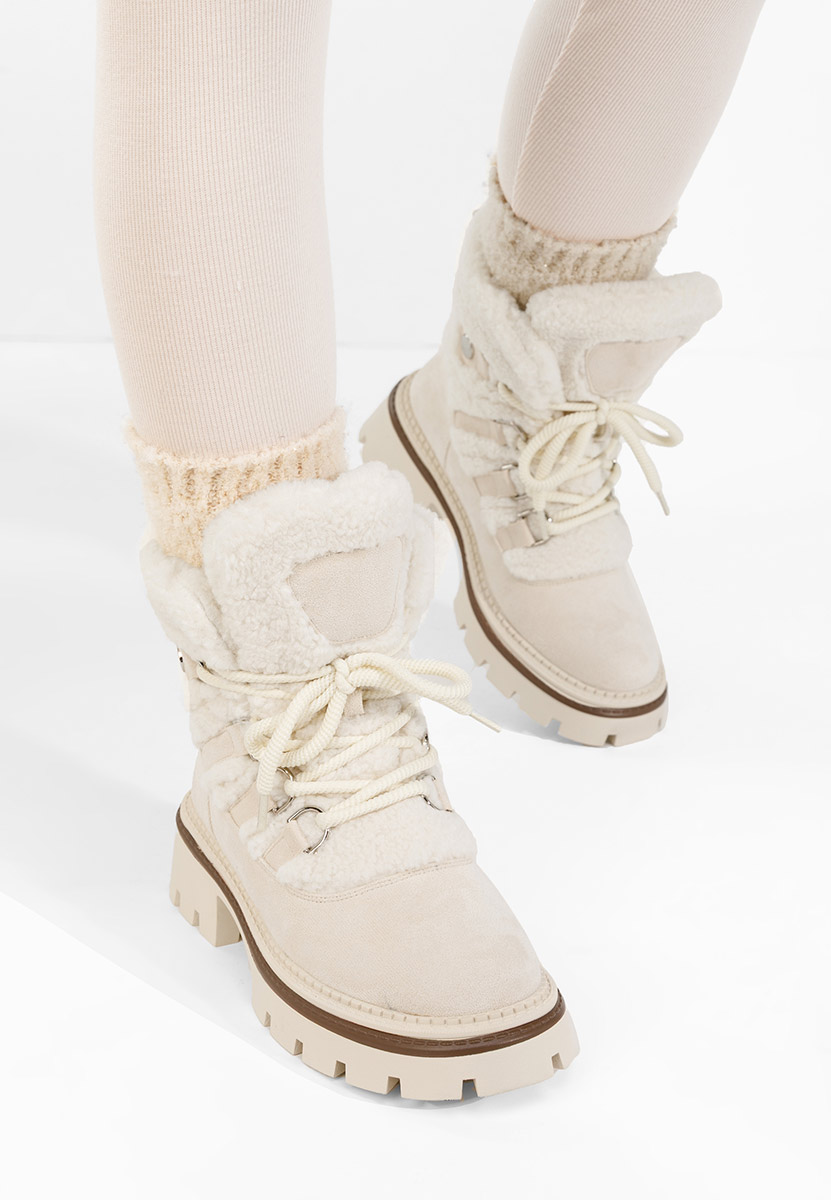 Bottines doublées femme beige Kalindra