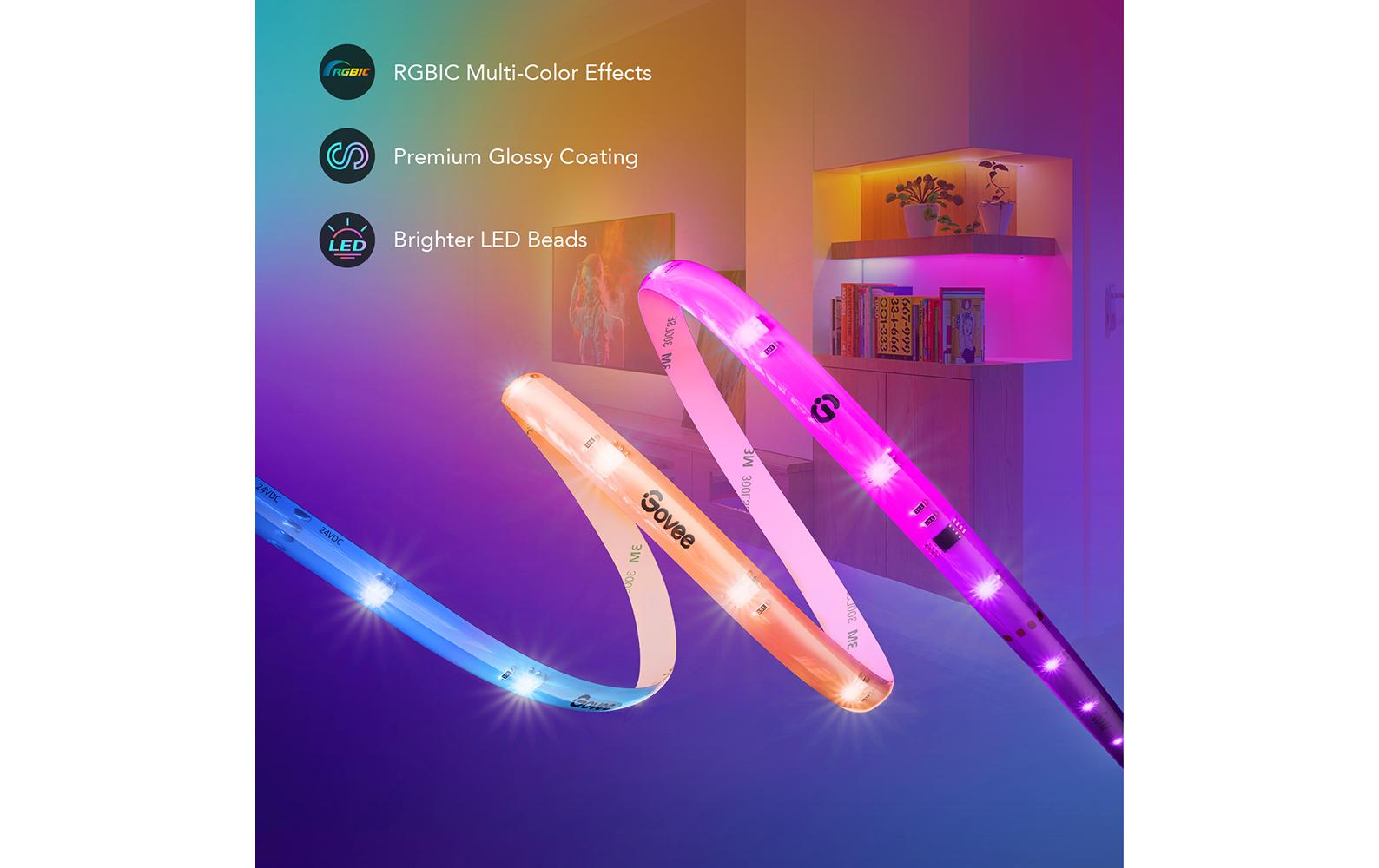 LED Stripe Smart Wi-Fi + Bluetooth, 5 m, RGBICLED-Leuchtstreifen mit Schutzbeschichtung