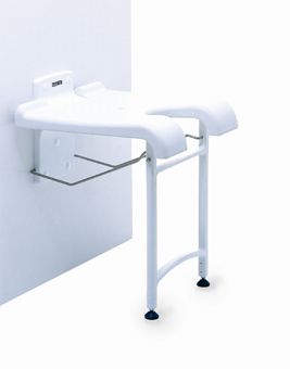 Aquatec Sansibar douchezitting opklapbaar m. verstelbare poten wit