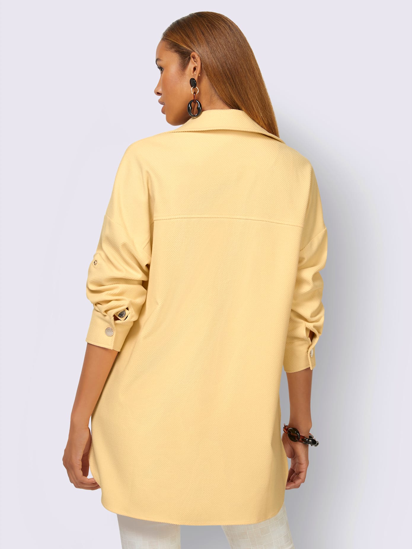 Veste patte de boutonnage pression sur toute la longueur devant