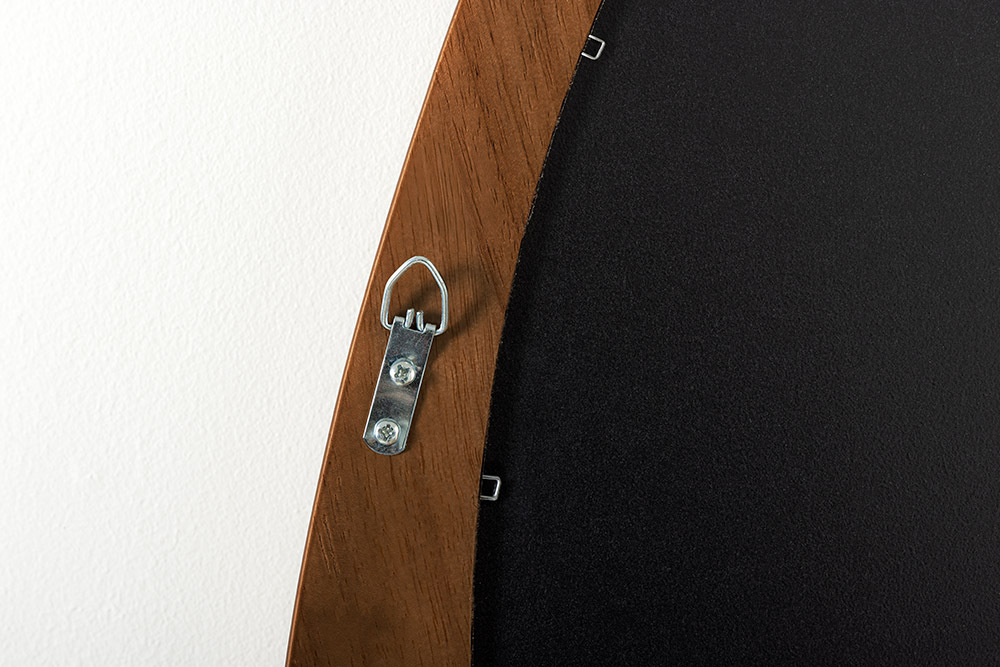 Massiver Wandspiegel ORGANIC 65cm braun Walnussholz-Design