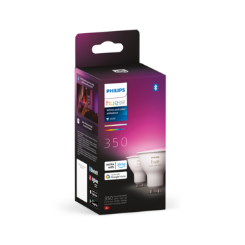 Philips Hue spot - wit en gekleurd licht 6W - 2 pack - GU10